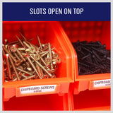 92-Piece Bin Mobile Garage Storage Bin Rack Heavy-Duty Tool Organizer with Swivel Wheels - Close-Up Angle