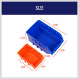 92-Piece Bin Mobile Garage Storage Bin Rack Heavy-Duty Tool Organizer with Swivel Wheels - Low Angle