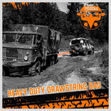 Heavy Duty 9.1M Recovery Tow Straps Snatch Kit - 32,000 LBS Break Strength with D-Ring Shackles for Off-Roading Recovery and Hauling - Rear View