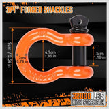 Heavy Duty 9.1M Recovery Tow Straps Snatch Kit - 32,000 LBS Break Strength with D-Ring Shackles for Off-Roading Recovery and Hauling - Extra Image