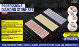3Pc Diamond Sharpening Stone Whetstone Sharpener Set Scissors Knife With 3 Grits - Front View