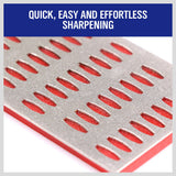 3Pc Diamond Sharpening Stone Whetstone Sharpener Set Scissors Knife With 3 Grits
