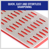 3Pc Diamond Sharpening Stone Whetstone Sharpener Set Scissors Knife With 3 Grits - Top-Down View