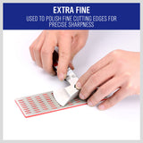 3Pc Diamond Sharpening Stone Whetstone Sharpener Set Scissors Knife With 3 Grits - 45-Degree Angle