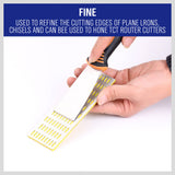 3Pc Diamond Sharpening Stone Whetstone Sharpener Set Scissors Knife With 3 Grits - Rear View