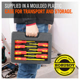8Pc Insulated Screwdriver Set Magnetic Slotted Phillips Electricians With Case - Extra Image