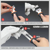 2Pc Putty Knife Set Multi-Purpose Scraper Spare Blades Paint Seal Remover Clean - Top-Down View