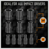 11Pc E-Torx Socket Set Female External Star Type E4-E20 3/8