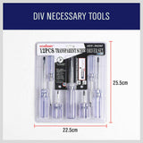 12Pc Screwdriver Set Double Sided Screw Driver Bit Stubby Repair Tool Vanadium - Extra Image