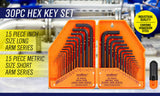 31-Piece Hex Key Set with T-Handle, Metric & Imperial Sizes Allen Wrench Set with Storage Case - Front View