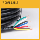 100M 7 Core Wire Cable Trailer Cable Automotive Boat Caravan Truck Coil V90 PVC - Side View