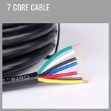 50M X 7 Core Wire Cable Trailer Cable Automotive Boat Caravan Truck Coil V90 PVC - Side View