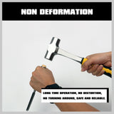 2LB+3LB Steel Hammer Double Octagonal Heavy Duty Solid Forged Rubber Grip Handle - Low Angle
