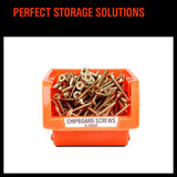NEW 8 PC Wall Mounted Storage Bins Rack Set Nuts Bolts Organizer Parts 97903 - 45-Degree Angle