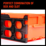 NEW 8 PC Wall Mounted Storage Bins Rack Set Nuts Bolts Organizer Parts 97903 - Close-Up Angle