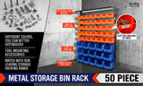 50-Piece Bin Wall Mounted Parts and Tool Storage Rack Organizer Rack?for Workshop Tools