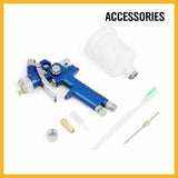 Gravity Mini HVLP Spray Gun 125mL 0.8mm Air Nozzle Low Pressure Painting Sprayer - Top-Down View