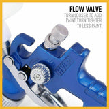 Gravity Mini HVLP Spray Gun 125mL 0.8mm Air Nozzle Low Pressure Painting Sprayer - Rear View