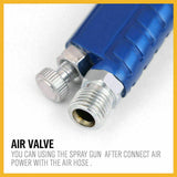 Gravity Mini HVLP Spray Gun 125mL 0.8mm Air Nozzle Low Pressure Painting Sprayer - Close-Up Angle