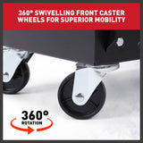 4-Drawer Welding Cart MIG Welder Trolley Cabinet TIG ARC MMA Plasma Cutter Bench - Rear View