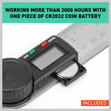 200mm Digital Angle Finder Ruler Protractor Measure Meter Stainless Steel 0-360 - 45-Degree Angle
