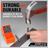 37Pcs Letter Number Stamp Punch Set DIY Hardened Ball Bearing Steel Tool 3mm - 45-Degree Angle