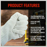 One-Pair Cut Resistant Gloves Anti Cutting Level 5 Kitchen Butcher Protection - Top-Down View