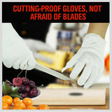 One-Pair Cut Resistant Gloves Anti Cutting Level 5 Kitchen Butcher Protection - Close-Up Angle