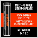 18'' Manual Pistol Grip Grease Gun Flow Pressure 4500PSI Flexi Hose & Coupler - Low Angle