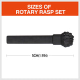 10Pc Rotary Bits Set Router Drill Bit Burr Wood Rasp File Drill Bits Wood Timber - Close-Up Angle