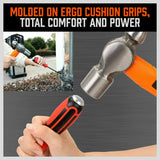 44-Piece Impact Screwdriver Set with Magnetic Bits, High Torque Hex Keys and Rack with Color Grip - Rear View