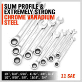 48Pc Spanner Set Ratchet Wrench & Hex Key Metric SAE Allen Key W/T Rolling Pouch - 45-Degree Angle