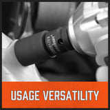 HORUSDY 5Pcs Impact Socket Adapter Set Socket Reducer 1/4  3/8 1/2 Inch Drive - Low Angle
