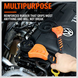2Pc Adjustable Strap Wrench Rubber Belt Spanner Multi-Purpose Jar Opener Filter - 45-Degree Angle
