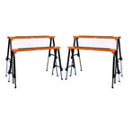 4Pc Mastercraft Sawhorse Metal Folding Non-slip Surface Saw Horse 120KG Capacity
