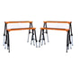 4Pc Mastercraft Sawhorse Metal Folding Non-slip Surface Saw Horse 120KG Capacity