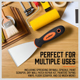 5Pc Stainless Steel Putty Knife Set Joint Knife Wall Scraper Paint Clean Blade - 45-Degree Angle