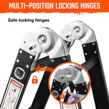 4.7M Multi Purpose Ladder Aluminium Folding Platform Extension Step Non-Slip Au - 45-Degree Angle