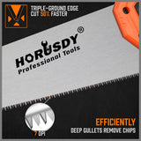 16 Hand Saw Sharp Cut Wood Plastic Cutting Heavy Duty Crosscut Saw 505mm Long - Rear View