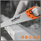 16 Hand Saw Sharp Cut Wood Plastic Cutting Heavy Duty Crosscut Saw 505mm Long - Close-Up Angle