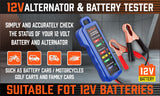 Digital 12V Alternator Battery Tester Car Load Tester Automotive  Voltage Check - Front View
