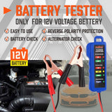 Digital 12V Alternator Battery Tester Car Load Tester Automotive  Voltage Check - Rear View