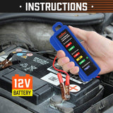 Digital 12V Alternator Battery Tester Car Load Tester Automotive  Voltage Check - Close-Up Angle
