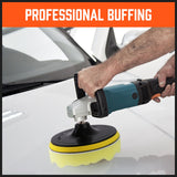 11Pc 6 Buffing Waxing Polishing Pads Kit Sponge Pad Set For Car Polisher Drill - Side View