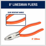 5Pc Pliers Set Diagonal Linesman Long Nose Groove Joint Slip Joint Pliers - 45-Degree Angle