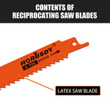 10Pc Reciprocating Saw Blades Set For Wood Metal Timber Demolition Cutting Tool - Top-Down View