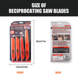 10Pc Reciprocating Saw Blades Set For Wood Metal Timber Demolition Cutting Tool - Close-Up Angle