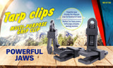 24Pc Camping Awning Tarp Clips Tent Clamps Set Snap Hanger Tighten Survival Tool - Front View