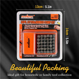36Pc 6mm Number & Capital Letter Stamp Set Punches Metal Plastic Wood Leather - Close-Up Angle