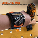 Magnetic Wristband & Universal Socket Grip 7-19mm Magnets Screws Nails Holder - 45-Degree Angle